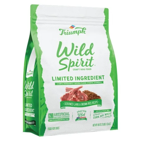 3.3 Lb Triumph Wild Spirit Deboned Lamb & Brown Rice - Dog/Cat Supplements